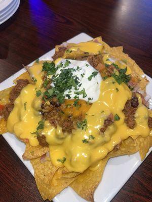 Nachos (not on the menu) Suggested by waitress