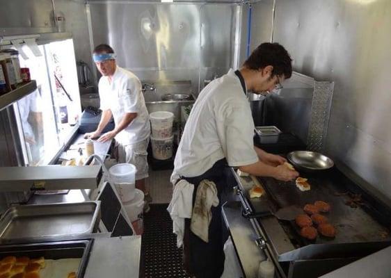 Say*She*Ate employees hard at work at Ranger Creek Brewery and Distillery.  Photo Courtesy of San Antonio Express News