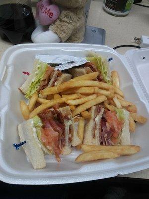 Blt Triple decker with fries