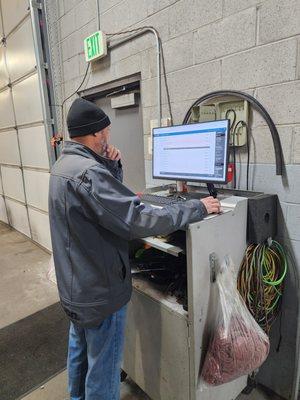 Juan pulling testing information.