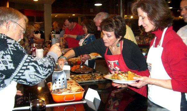 Team building class at Builder's Source, Albuquerque--dinner time.