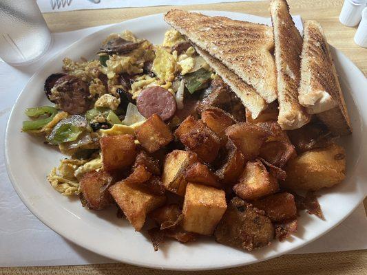 Polish scramble (a special) with home fries