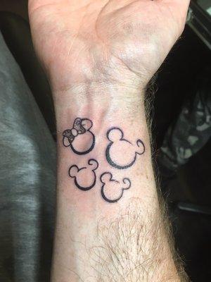 Mickey Mouse Family Tattoo