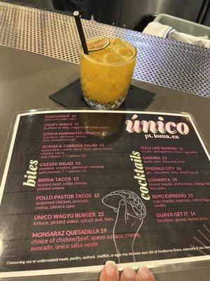 Bartenders choice: skinny passion fruit mango margarita