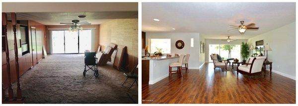 Before and After Encanto Golf Course house