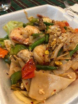 Drunken Noodles with Shrimp