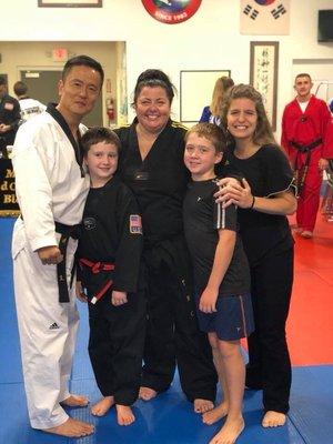 Celebration after Black Belt Testing!