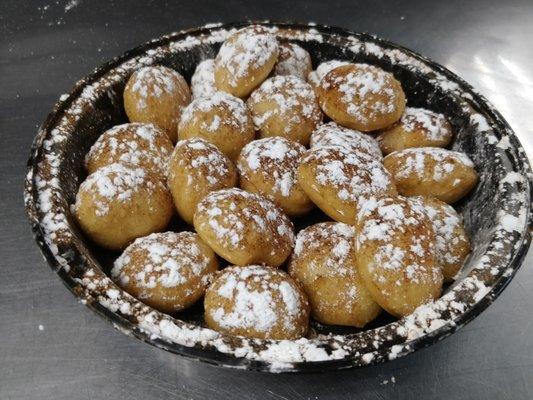 new homemade dessert, fried dough bites!