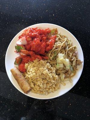 Sweet &Sour Chicken with chow mein