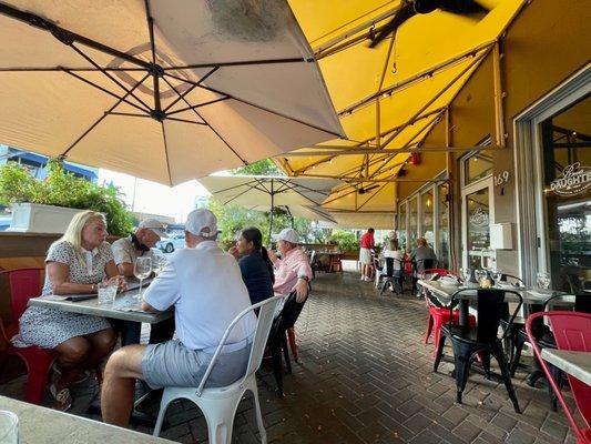 View of the outdoor seating