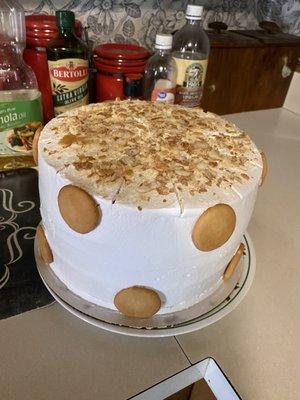 Banana Pudding Cake My Dad's and Nephew's favorite cake. Chef Pam delivers again this time for their Surprise Party!