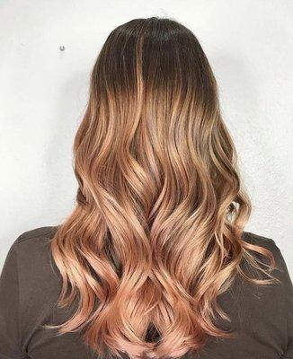 Pink lemonade balayage by Isaiah