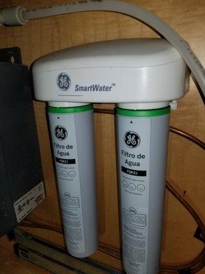 Water filter install.