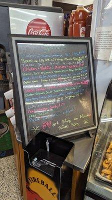 Menu board