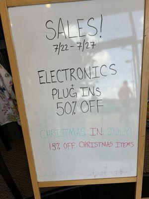 Electronics and plug-in sale(50% off) Christmas in July sale - 25% off