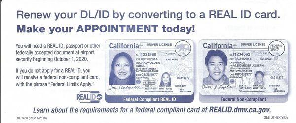 Real ID. Documents required.