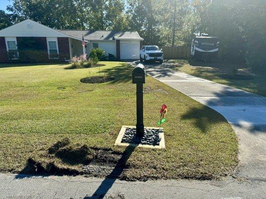 USPS truck damage to lawn