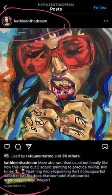 Nice painting! But check out that hashtag