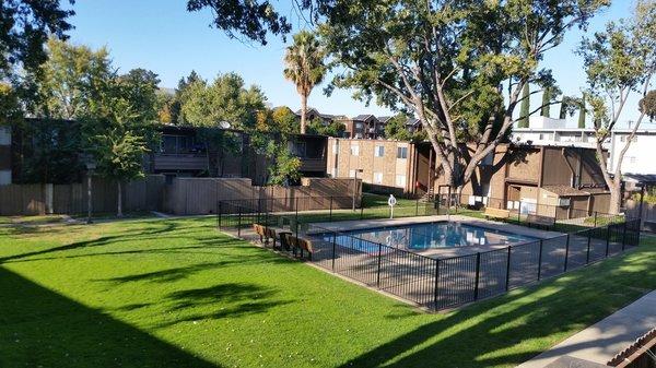 View of the grounds and pool