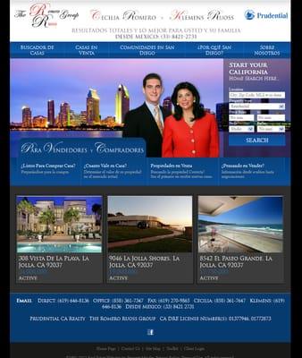 real estate website design in Spanish for micasasandiego.com