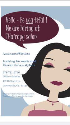 Hiring assistants and stylists