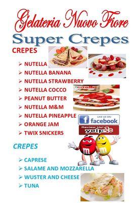 Not only the delicious crepes with Nutella also with mozzarella and Salami