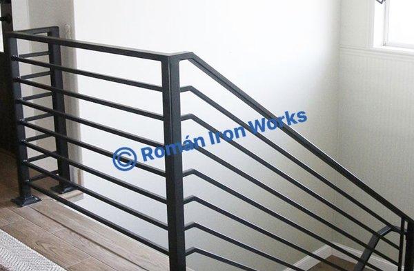 Modern Design Staircase Rails Powder Coated Mat Black