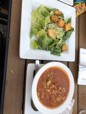 Mulligan stew and Cesar salad