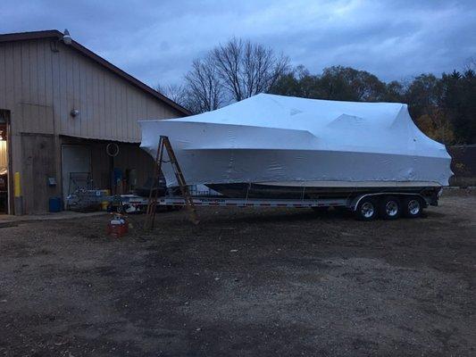 Get your boat, camper or almost anything shrink wrapped right here in Kzoo!!!!