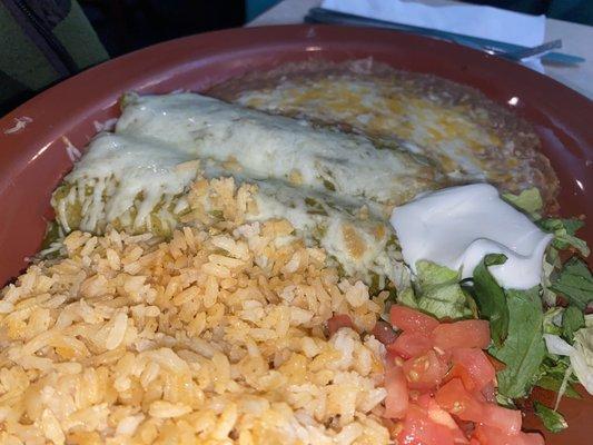 Chicken enchiladas