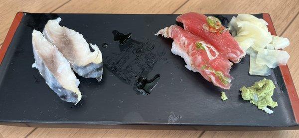 Saba and Seared Tuna