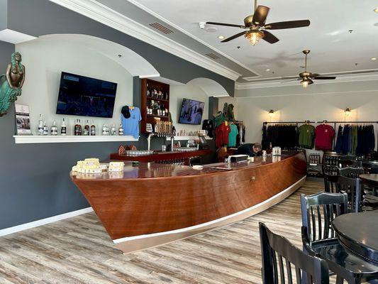 The Boat - Tasting Room - Great Chris-Craft bar top!