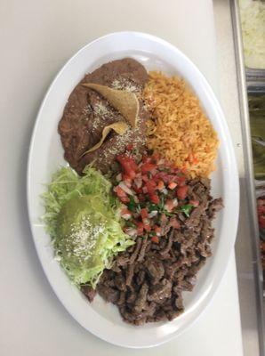 Carne asada plato