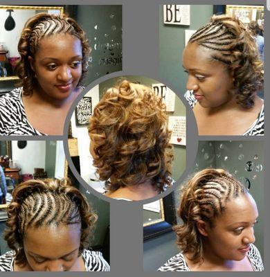 Natural hair silk press style