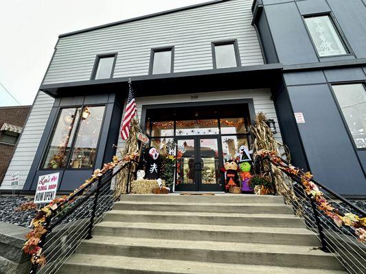 Front entrance to new building