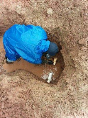 Underground water leak repair