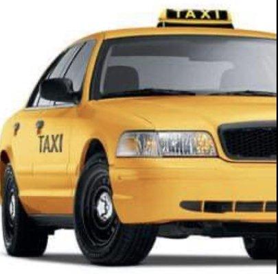 Yellow taxi in Miami all with a taximeter approved by the city of Miami