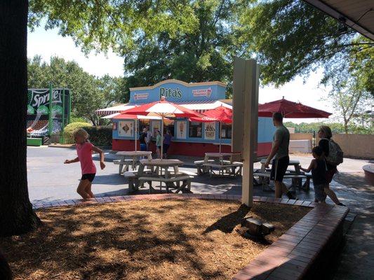 Rita's@Carowinds. Middle aged blonde lady there is extremely rude! She had such a bad attitude when we asked for a cup of water.