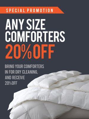 20% OFF on Any Size Comforters