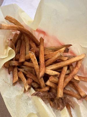 Seasoned fries. A full order is a lot of fries.