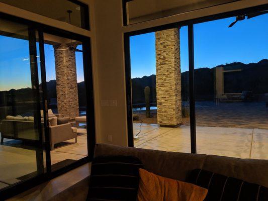 Clean sliding glass doors!