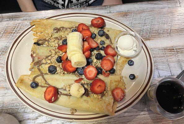 Very Berry Crunch Crepes