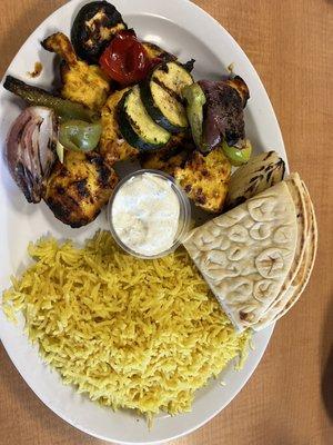 Chicken kabob platter. Really good!