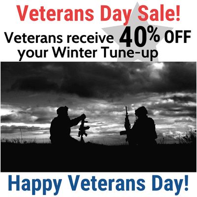 Veterans Get your Winter Tune-up for only $35.97 per unit. Schedule your future appointment today to save! www.viking-hvac.com