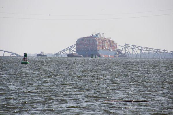 The Key Bridge collapsed into the water on 3/26/2024 at approximately 1:30a.m. after this cargo ship collided into the support.