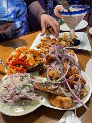 ceviche, Arroz con Mariscos, Jalea Mixta