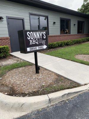 Behind the Sonny's BBQ