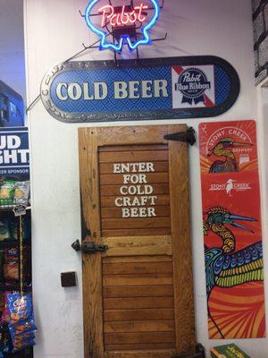 Entrance to the beer cave