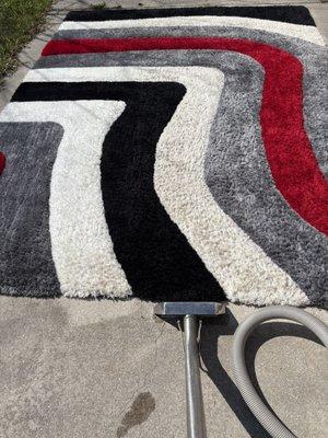 After photo: area rug restoration cleaning.