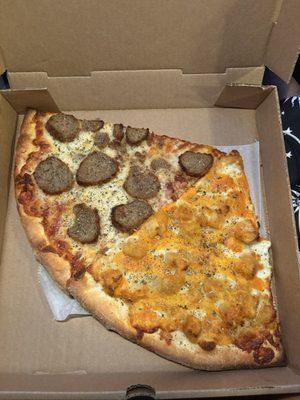 Buffalo Chicken Slice and Meatball Pizza Slice